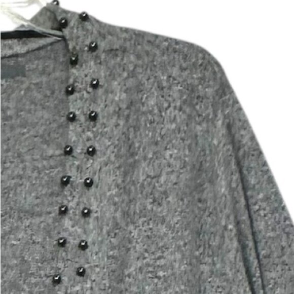 Coin 1804 Beaded Long Cardigan Sweater Duster Pockets Stretch Soft Lightweight L - Picture 7 of 14